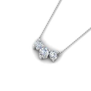 Shuga 14k 3 Diamond Bar Necklace