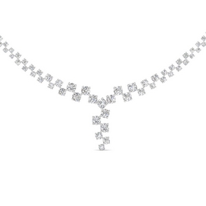 Single Line Drop Diamond Necklace