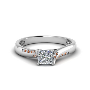 One Carat Princess Cut Ring