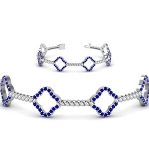 Twist Sapphire Bracelet For Women