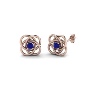 Sapphire Womens Stud Earring