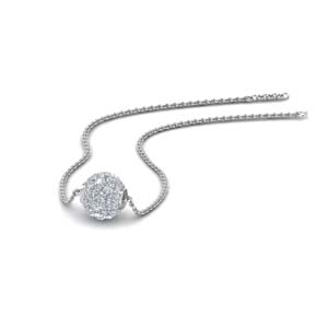 0.50 ct. pave diamond sphere pendant in FDPD8433 NL WG