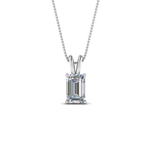 0.75 Ct. Emerald Cut Diamond Pendant