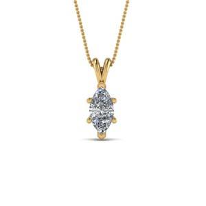 1 Ct. Marquise Single Diamond Pendant