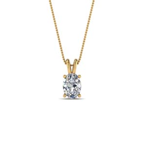 0.50 Ct. Oval Solitaire Pendant