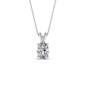 oval shaped diamond necklace