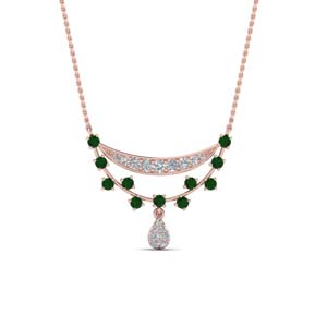 Emerald Pendants Necklace