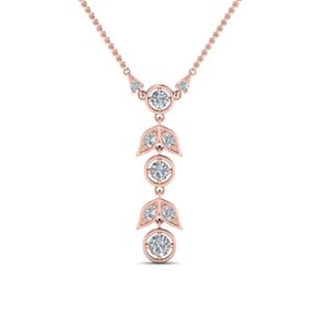 Petal Drop Diamond Necklace