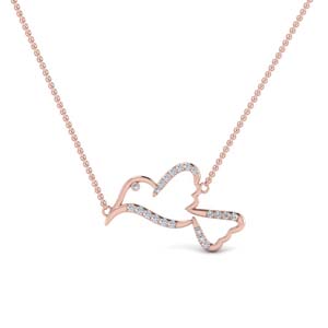 Diamond Bird Pendant Necklace
