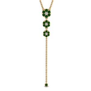 Cluster Graduated Emerald Drop Pendant