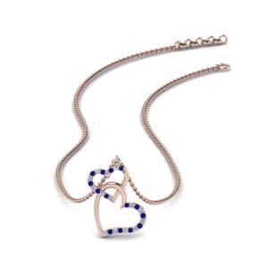 Diamond Interlocked Heart Necklace