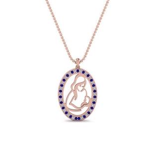 Mother And Baby Pendant Necklace
