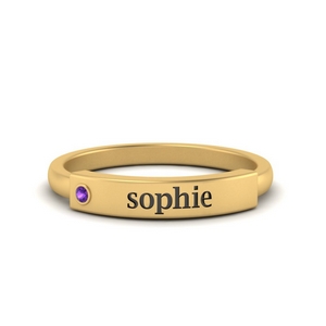 Name Signet Gold Ring