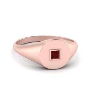 Signet Ring With Ruby