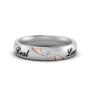 Engraved Two Tone Band Ring