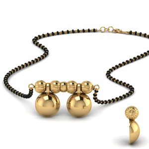 Glossy Gold Wati Mangalsutra Necklace