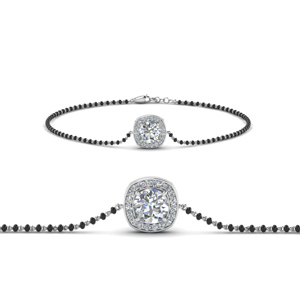 Halo Diamond Bracelet Mangalsutra