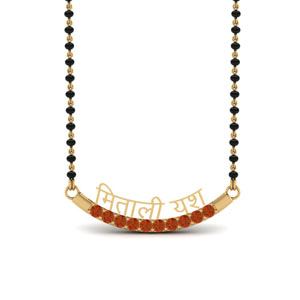 Personalised Mangalsutra With Black Beads