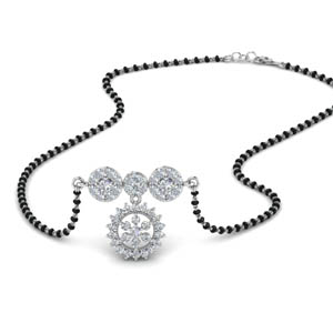 Small Diamond Beads Mangalsutra Pendant