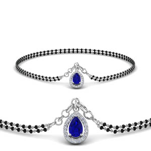 Teardrop Sapphire Bracelet Mangalsutra