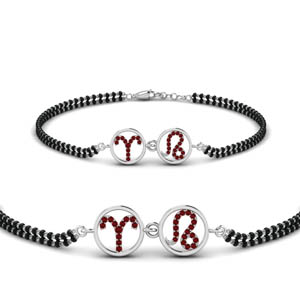 Mangalsutra Beads Ruby Bracelet